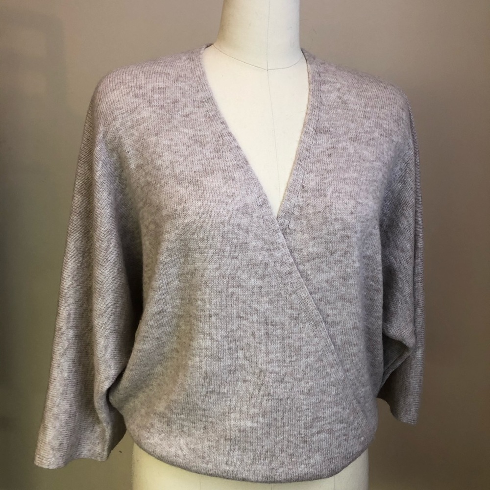RACHEL ZOE kimono style wrap front sweater